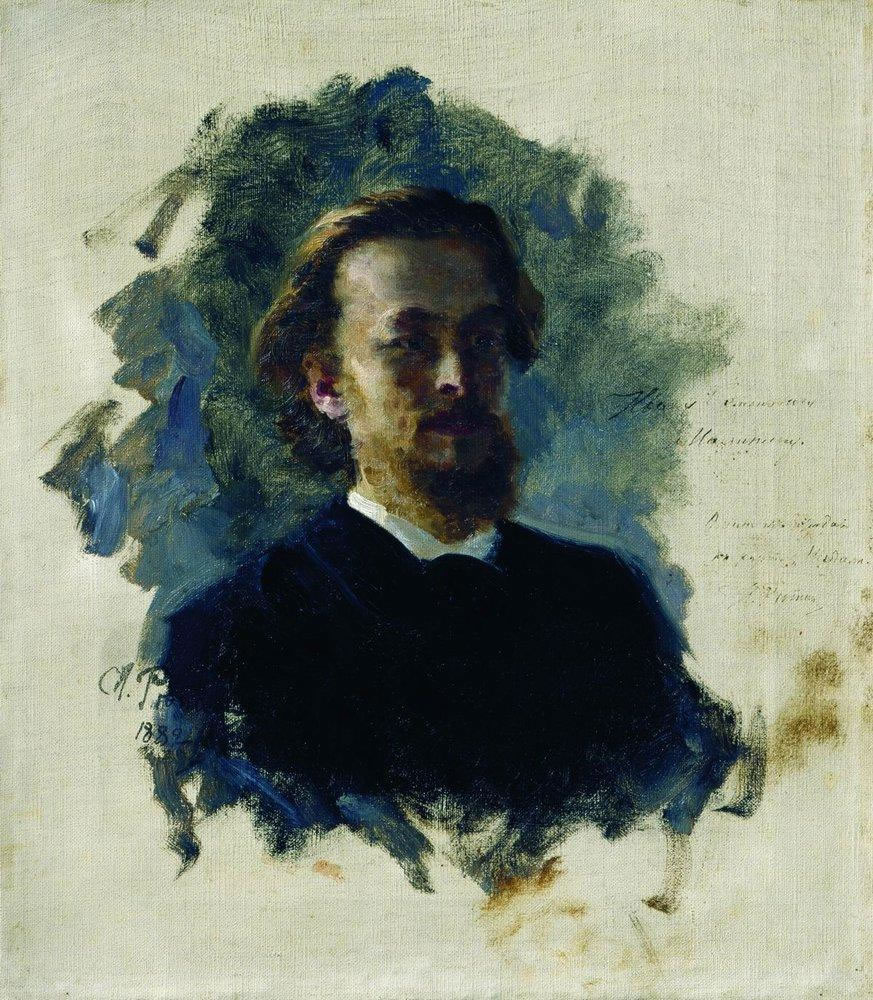 Илья Ефимович Репин. "Голова мужчины". 1882.